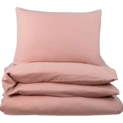 Hot Påslakanset Spjälsäng Muslin Dusty Rose Bäddtextilier