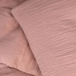 Hot Påslakanset Spjälsäng Muslin Dusty Rose Bäddtextilier