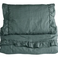 Best Påslakanset Vagn/Vagga Mood Volang Petrol Green Bäddtextilier
