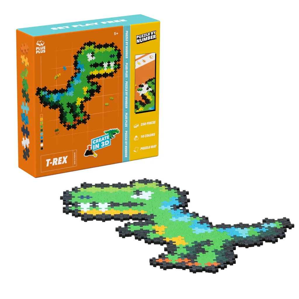 Puzzle By Number T-rex Byggklossar & Lego