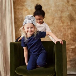 Online Randig Babymössa Marinblå Barn Accessoarer