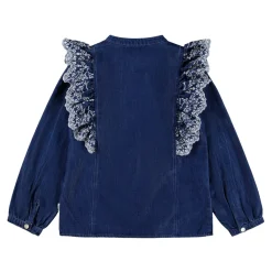 Sale Raphaella Långärmad Denimskjorta Oak Embroidery Barn Tröjor & Toppar