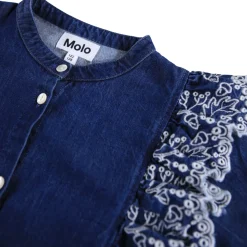 Sale Raphaella Långärmad Denimskjorta Oak Embroidery Barn Tröjor & Toppar