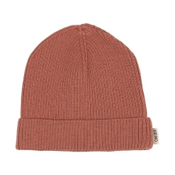Outlet Ribbstickad Ullmössa Burnt Pink Barn Accessoarer