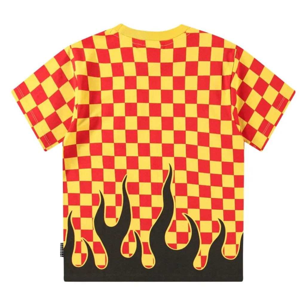 Hot Rodney Short-Sleeved T-Shirt Flame Check Barn Tröjor & Toppar