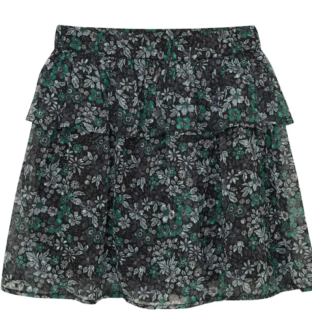 Discount Skirt Flower Dobby Pine Green Dobby Flower Kort Kjol Pine Green Barn Klänningar & Kjolar