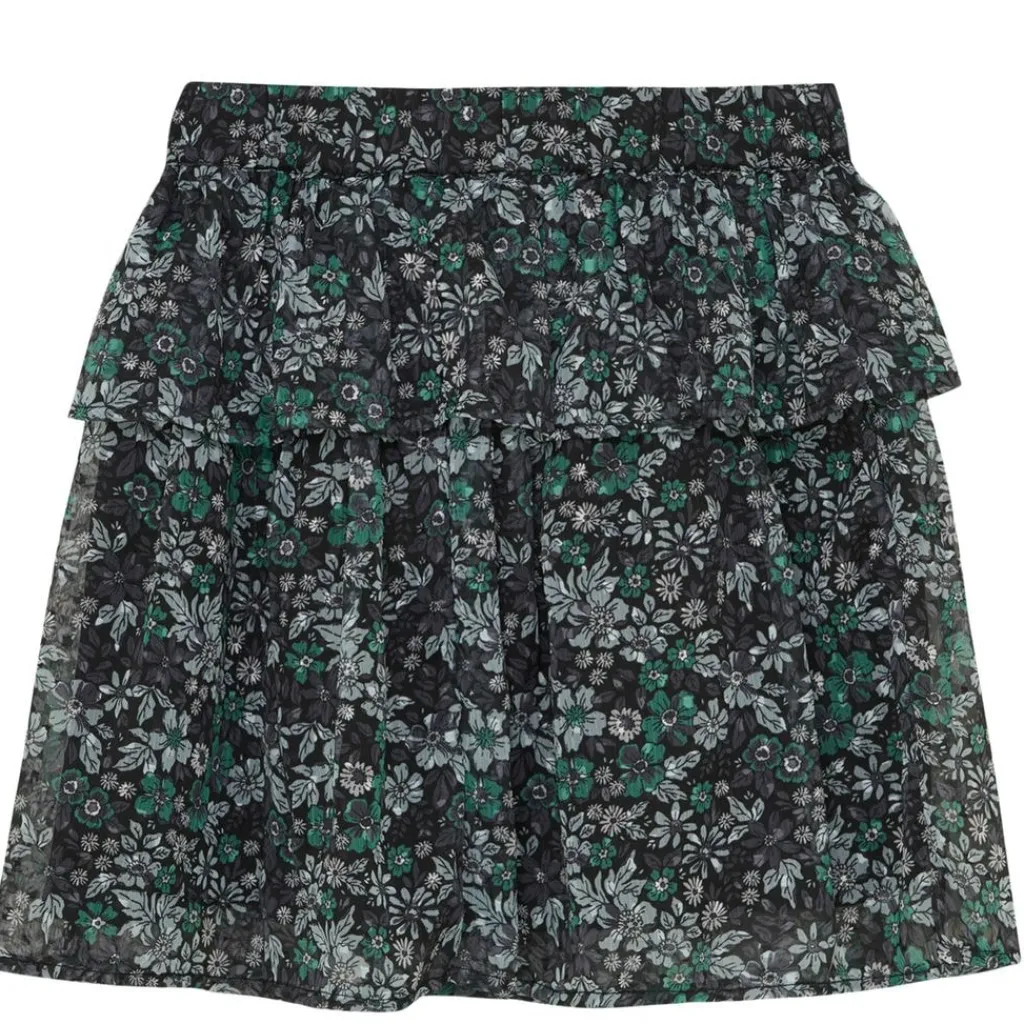 Discount Skirt Flower Dobby Pine Green Dobby Flower Kort Kjol Pine Green Barn Klänningar & Kjolar