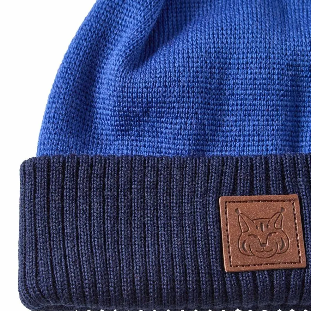 Discount St Moritz Blockfärgad Stickad Mössa Marinblå Barn Accessoarer