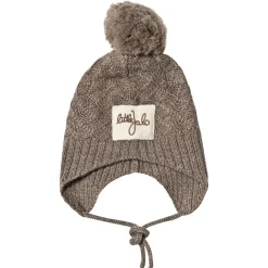 New Stickad Mössa Wood Brown Barn Accessoarer