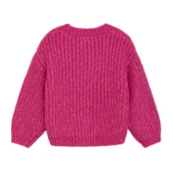 Hot Stickad Tröja Fuchsia Fedora Barn Tröjor & Toppar