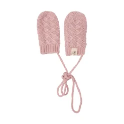 Hot Stickade Babyvantar I Ull Blush Pink Barn Accessoarer
