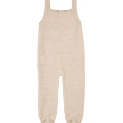Sale Stickade Hängselbyxor Gräddvita Barn Byxor & Shorts