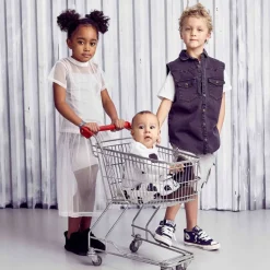 Discount Stone Wash Cut Off Denim Täckväst Grå Barn Tröjor & Toppar