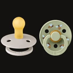 Outlet Studio Colour Bumblebee 2-pack Runda Latexnappar Mushroom Mix Nappar & Napphållare