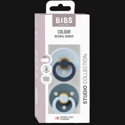 New Studio Colour Fusion 2-pack Runda Latexnappar Baby Blue Petrol Mix Nappar & Napphållare