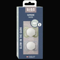 Clearance Supreme Glow 2-pack Symmetriska Silikonnappar Sage Cloud Nappar & Napphållare