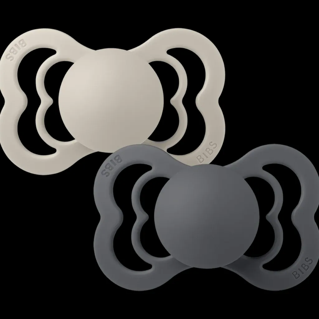 Supreme 2-pack Symmetriska Silikonnappar Sand Iron Nappar & Napphållare