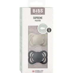 Supreme 2-pack Symmetriska Silikonnappar Sand Iron Nappar & Napphållare