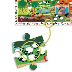 Outlet The Farm 2-i-1-pussel Och Observationsspel Spel & Pussel