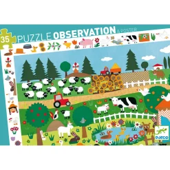 Outlet The Farm 2-i-1-pussel Och Observationsspel Spel & Pussel