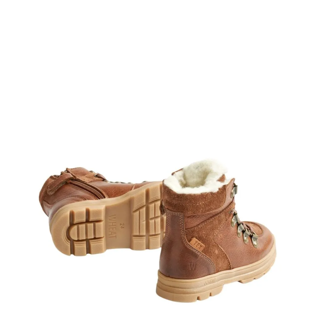 Outlet Toni Tex Cognac Snow Boots med Hiker-9002 Design Barn Kängor, Stövlar & Vinterskor