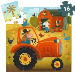 Clearance Traktorpussel - 16 Bitar Multi Spel & Pussel