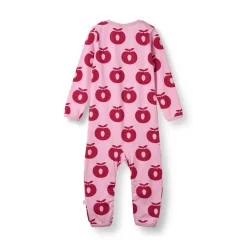 Best Ulm Long-Sleeved Baby Suit with Apples Pink lilac Barn Bodys & Bodysuits