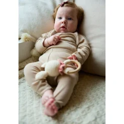 New Vakke Babybyxor Ull Beige Barn Underställ