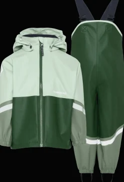 Hot Waterman Kids 12 Regnställ Pine Green Regnställ