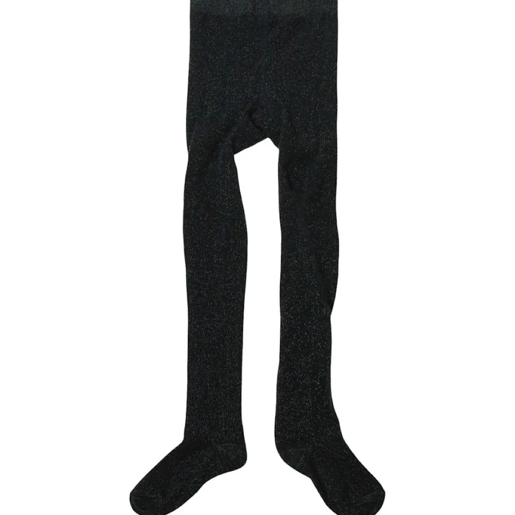 Hot Wool rib tights Coke melan Barn Underkläder