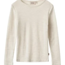 Clearance Wool T-Shirt L/S Alfie-1141 eggshell melange Barn Tröjor & Toppar